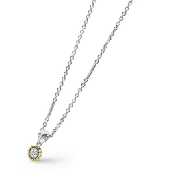 Fashion LAGOS Two-Tone Diamond Pendant Necklace