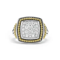 Store LAGOS Two-Tone Diamond Square Ring