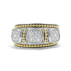 Cheap LAGOS Two-Tone Diamond Stacking Rings