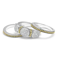 Best LAGOS Two-Tone Diamond Stacking Rings