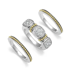 Best LAGOS Two-Tone Diamond Stacking Rings