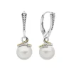 Store LAGOS Two-Tone Drop Pearl Earrings