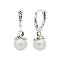 Store LAGOS Two-Tone Drop Pearl Earrings