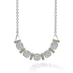 Cheap LAGOS Two-Tone Five Station Diamond Necklace