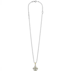 Best Sale LAGOS Two-Tone Fleur De Lis Diamond Pendant Necklace
