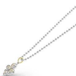 Best Sale LAGOS Two-Tone Fleur De Lis Diamond Pendant Necklace