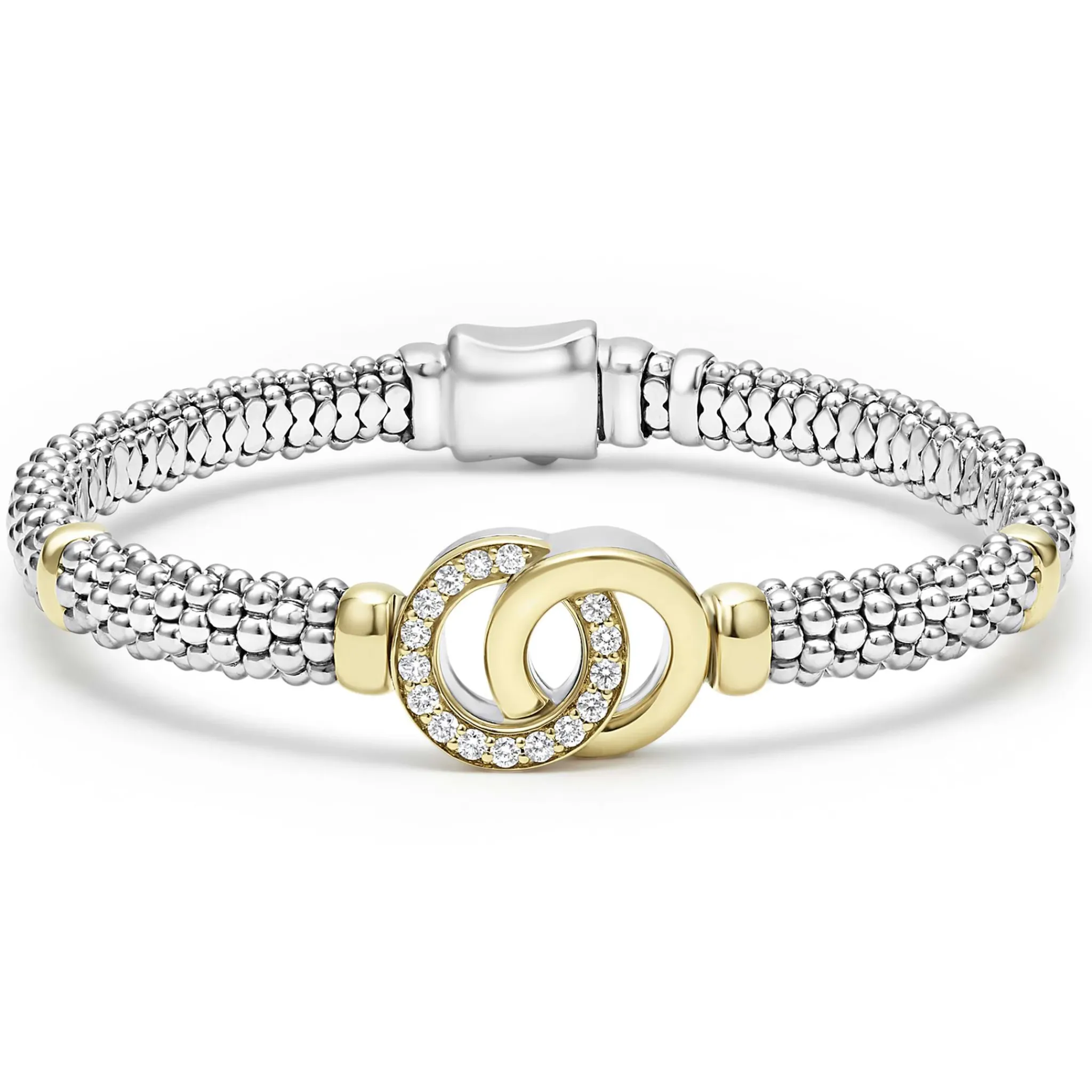 Cheap LAGOS Two-Tone Interlocking Diamond Smart Caviar Gift Set