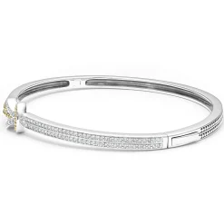 Best Sale LAGOS Two-Tone Knot Diamond Cuff Bracelet