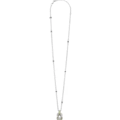Store LAGOS Two-Tone Knot Diamond Pendant Necklace