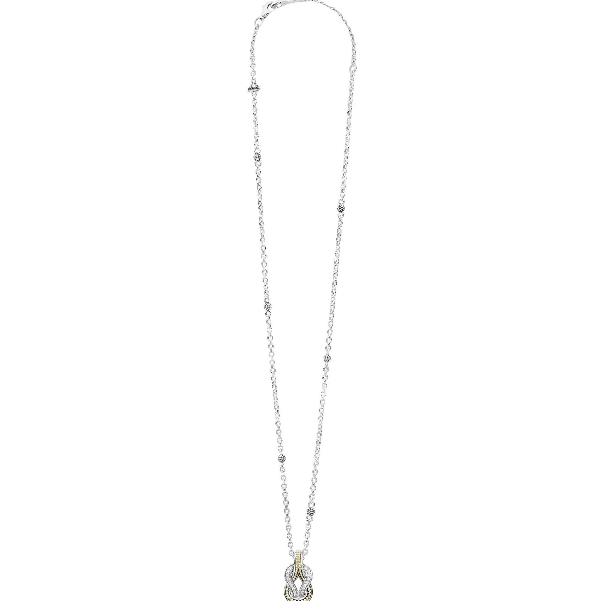 Best Sale LAGOS Two-Tone Knot Diamond Pendant Necklace