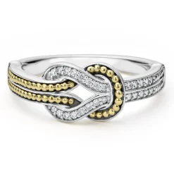 Shop LAGOS Two-Tone Knot Diamond Ring