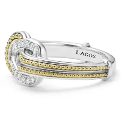 Clearance LAGOS Two-Tone Knot Diamond Ring