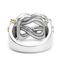 Store LAGOS Two-Tone Knot Diamond Statement Ring