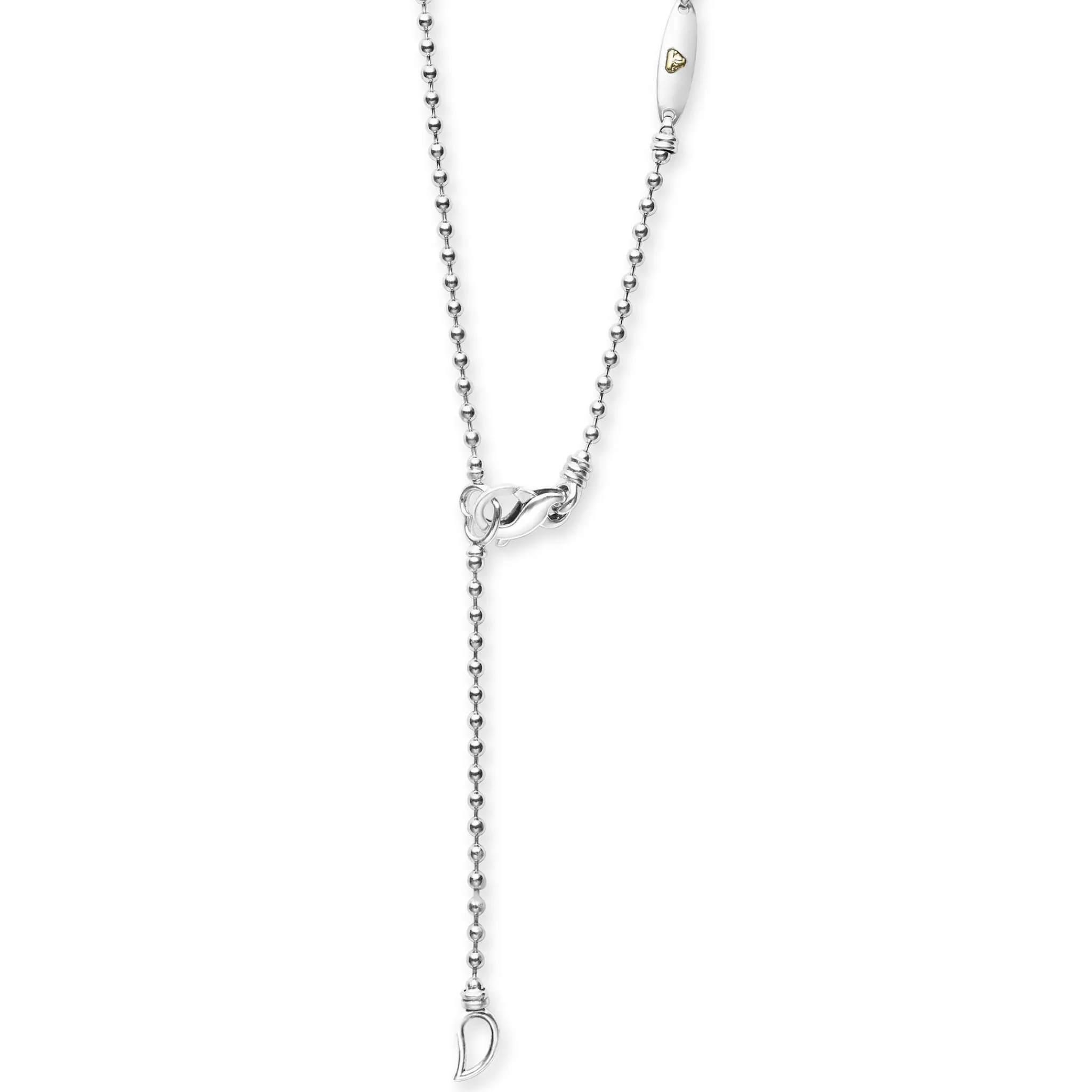 Cheap LAGOS Two-Tone Knot Diamond Tassel Pendant Necklace