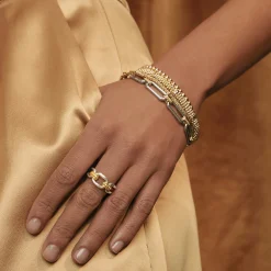 Cheap LAGOS Two-Tone Link Ring