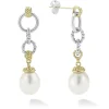 Outlet LAGOS Two-Tone Pearl Circle Drop Earrings