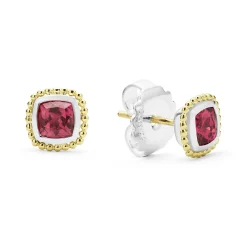 Cheap LAGOS Two-Tone Rhodolite Garnet Stud Earrings