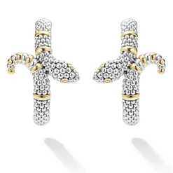 Clearance LAGOS Two-Tone Snake Hoop Earrings