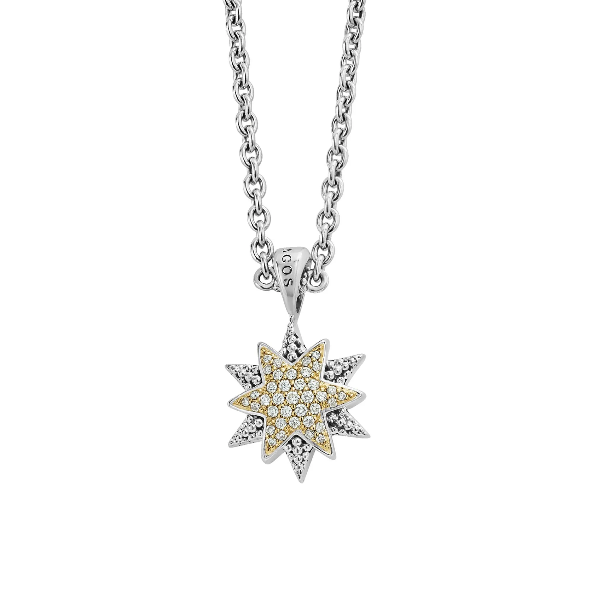 Shop LAGOS Two-Tone Star Diamond Pendant Necklace