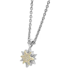 Clearance LAGOS Two-Tone Star Diamond Pendant Necklace