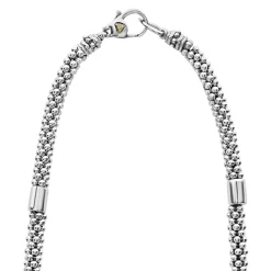 Store LAGOS Two-Tone Station Caviar Necklace | 5Mm