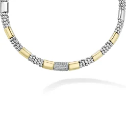 Online LAGOS Two-Tone Station Diamond Necklace