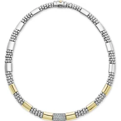Online LAGOS Two-Tone Station Diamond Necklace