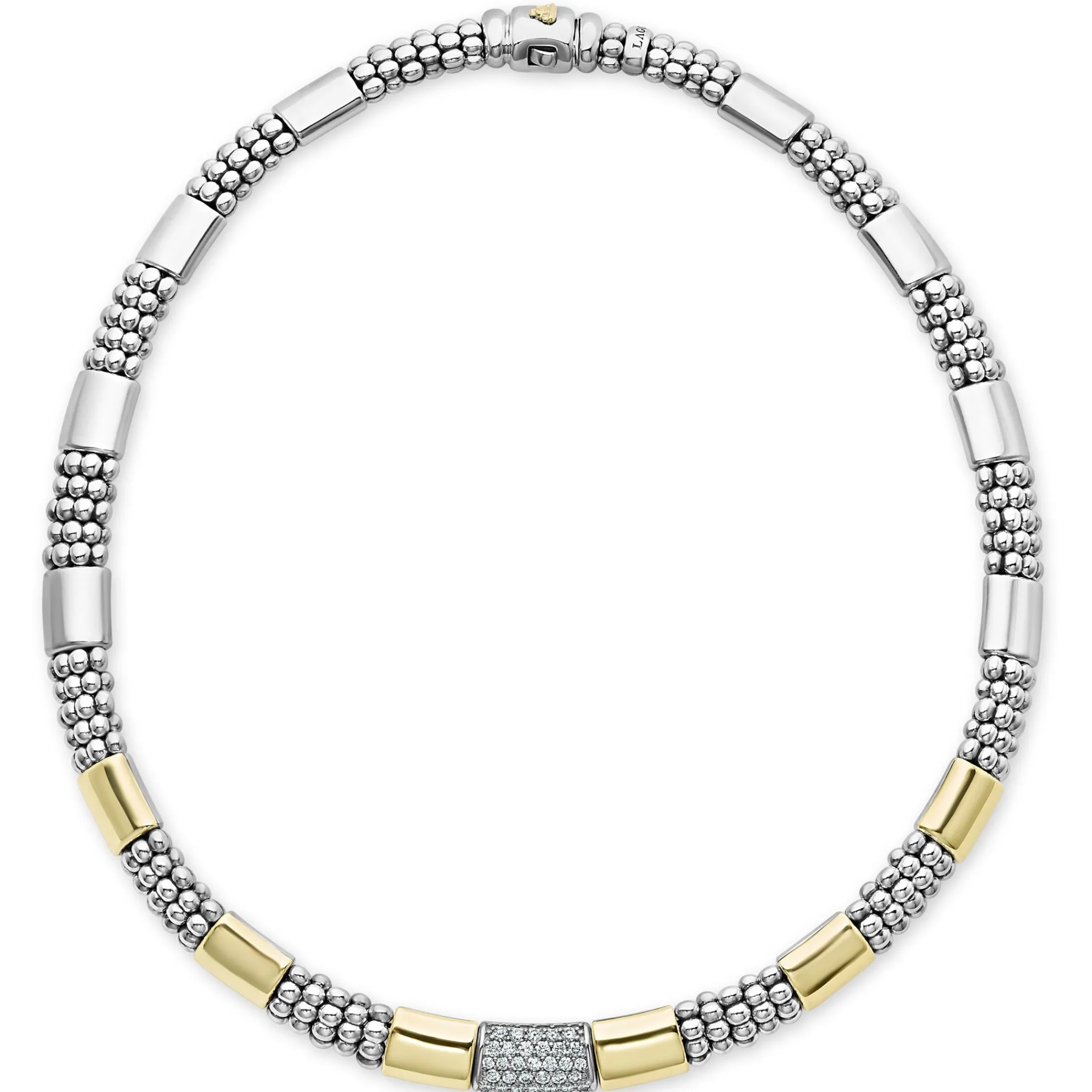 Online LAGOS Two-Tone Station Diamond Necklace