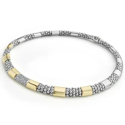 Online LAGOS Two-Tone Station Diamond Necklace