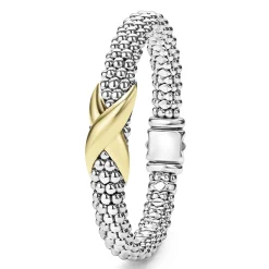 Shop LAGOS Two-Tone X Caviar Bracelet | 9Mm