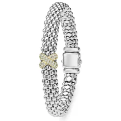 Sale LAGOS Two-Tone X Caviar Diamond Bracelet | 9Mm