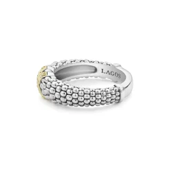 Shop LAGOS Two-Tone X Caviar Diamond Ring