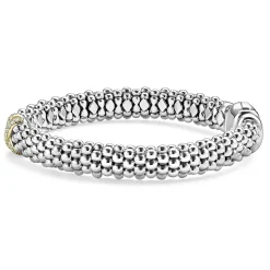 Clearance LAGOS Two-Tone X Caviar Diamond Bracelet | 9Mm
