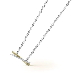 Shop LAGOS Two-Tone X Diamond Necklace