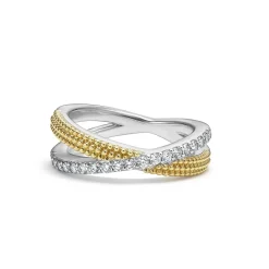 Flash Sale LAGOS Two-Tone X Diamond Ring