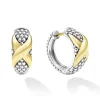 Online LAGOS Two-Tone X Huggie Earrings