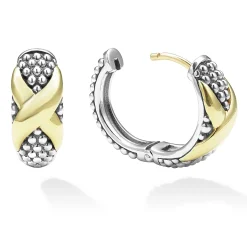 Online LAGOS Two-Tone X Huggie Earrings