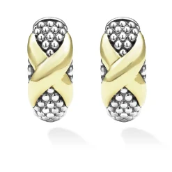 Online LAGOS Two-Tone X Huggie Earrings