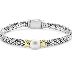 Discount LAGOS Two-Tone X Pearl Caviar Bracelet | 6Mm