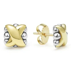 Discount LAGOS Two-Tone X Stud Earrings