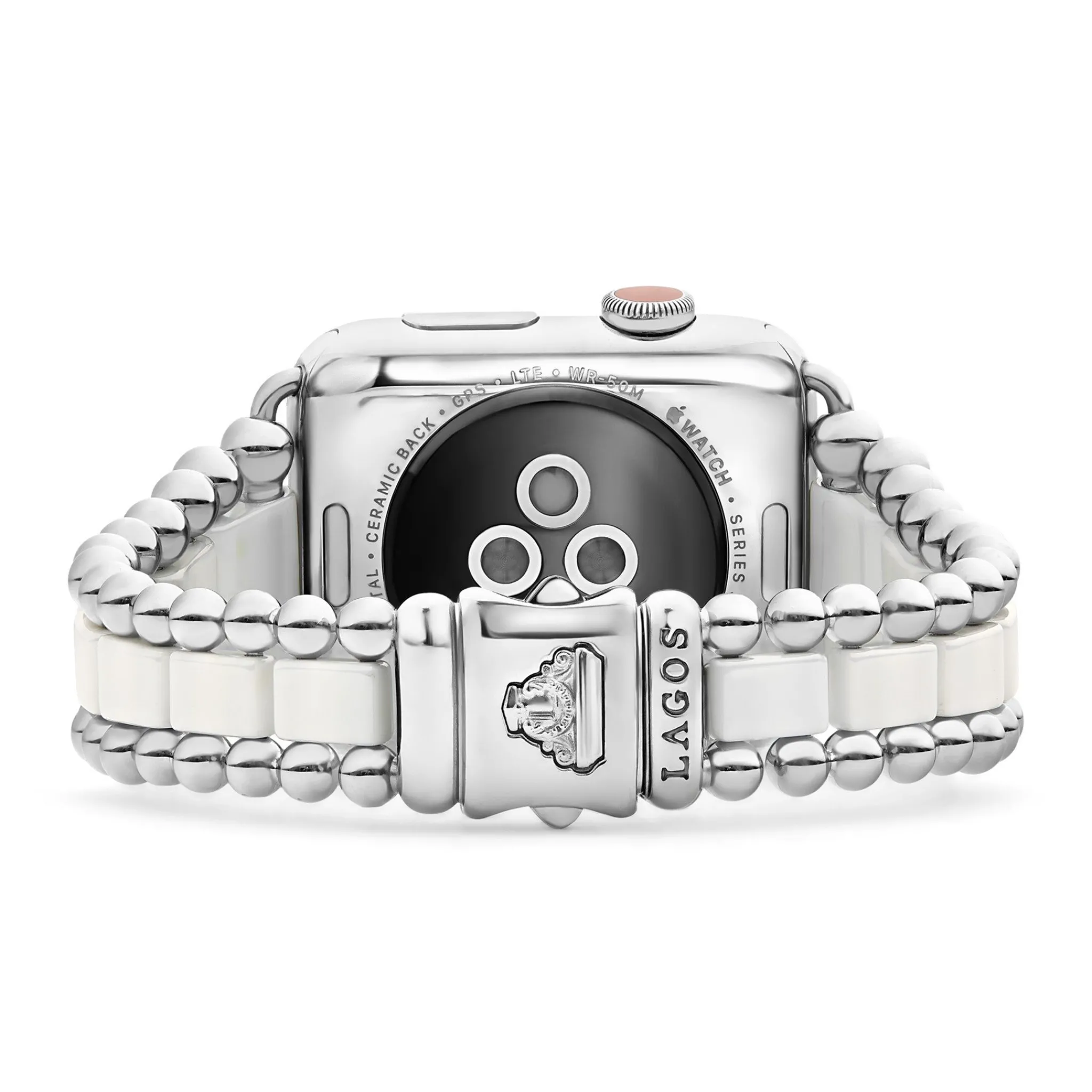 Cheap LAGOS White Ceramic And Stainless Steel Watch Bracelet-42-49Mm
