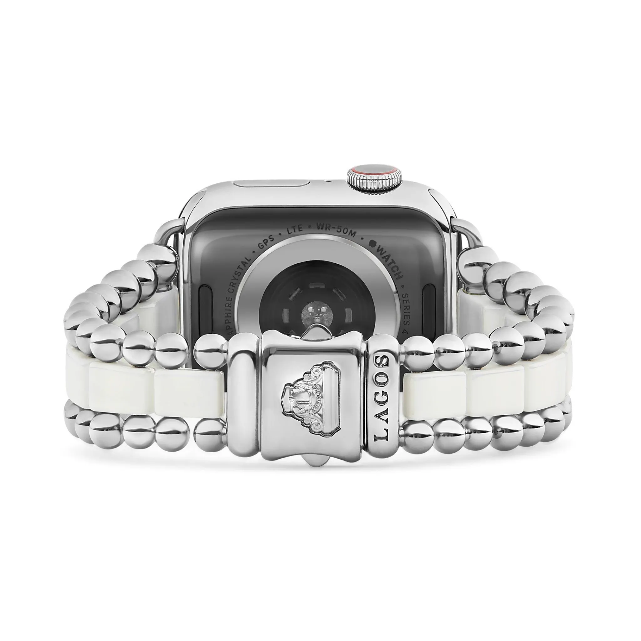 Cheap LAGOS White Ceramic And Stainless Steel Watch Bracelet-38-45Mm