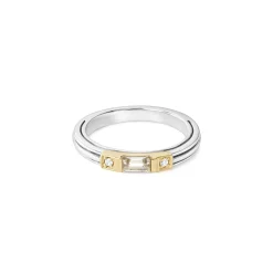 Hot LAGOS White Topaz And Diamond Stacking Ring