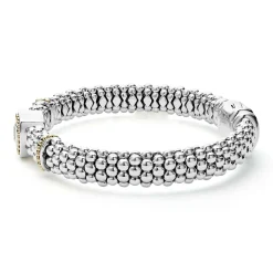 Fashion LAGOS White Topaz Caviar Bracelet | 9Mm