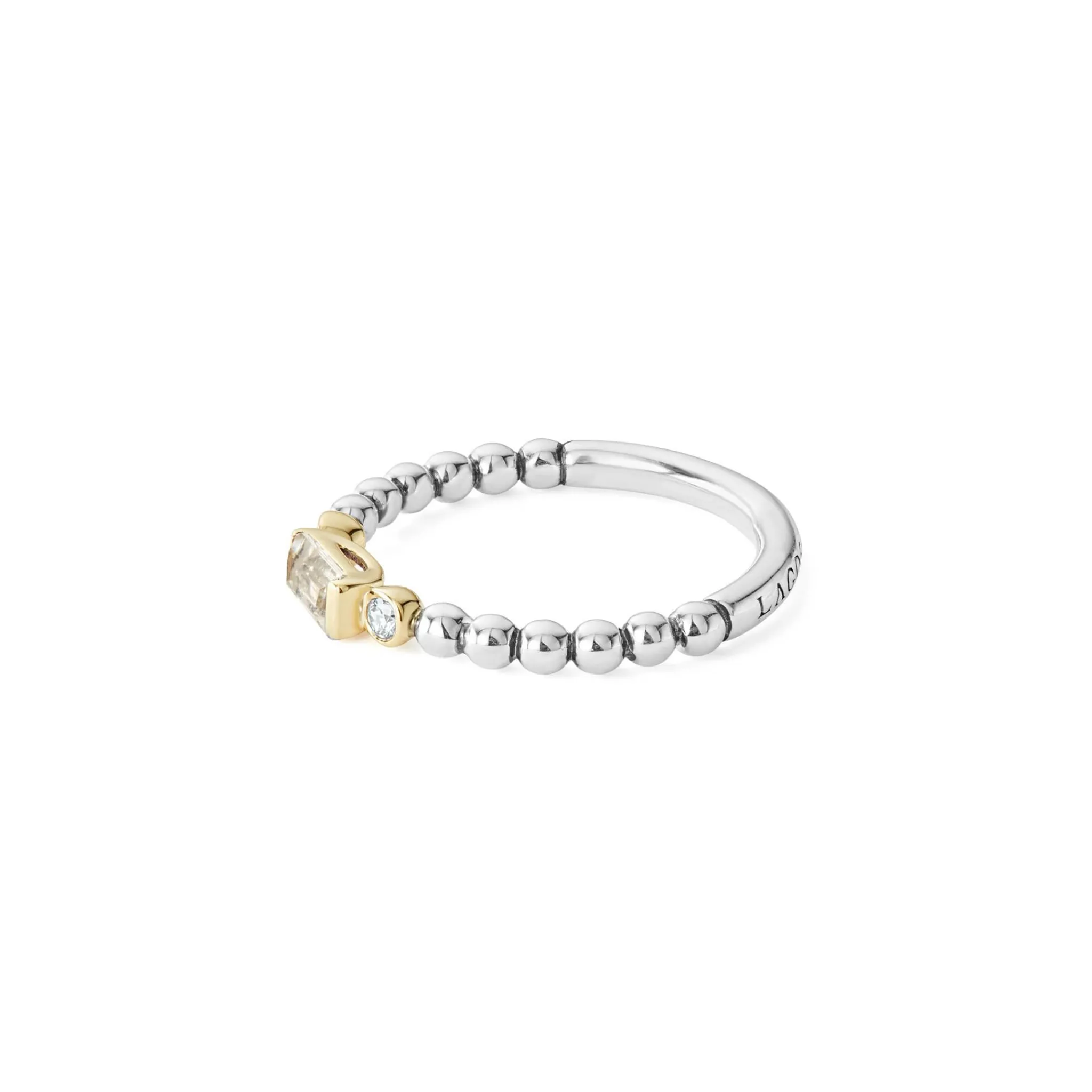 Flash Sale LAGOS White Topaz Stacking Ring With Diamonds